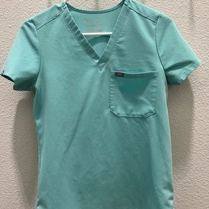 Figs Catarina Scrub Too in Neon Blue XXS